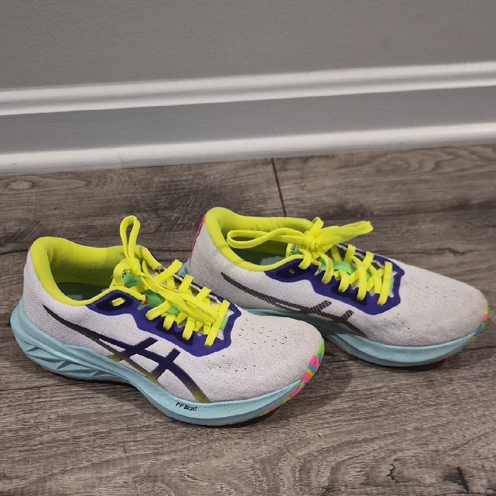 ASICS Women's White and Neon Athletic Shoes